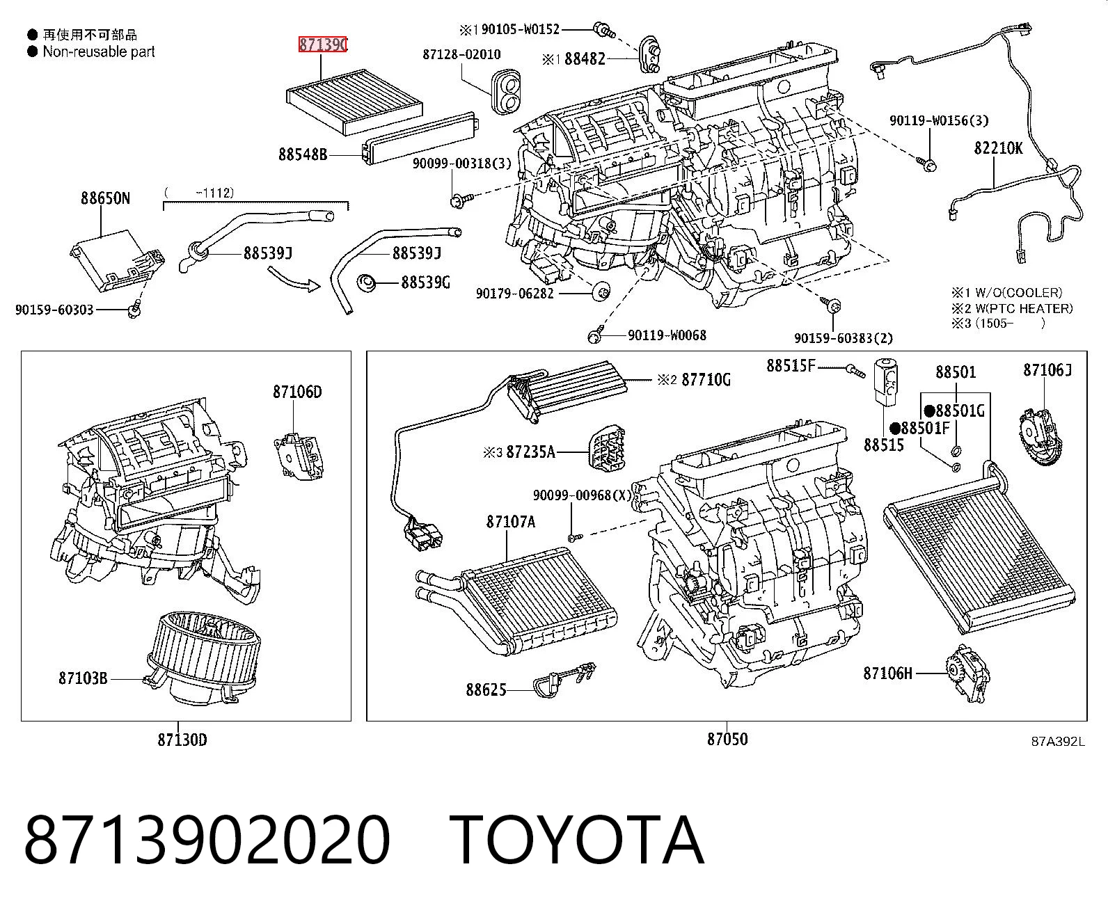 8713902020 Toyota Filtr kabiny
