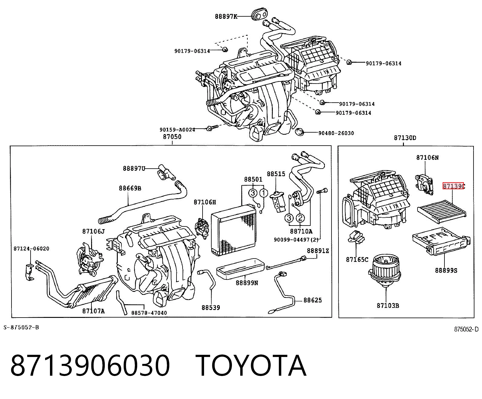 8713906030 Toyota Filtr kabiny