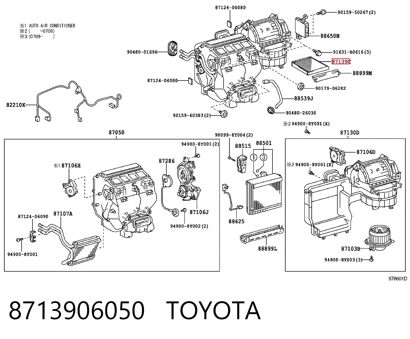 8713906050 Toyota Filtr kabiny