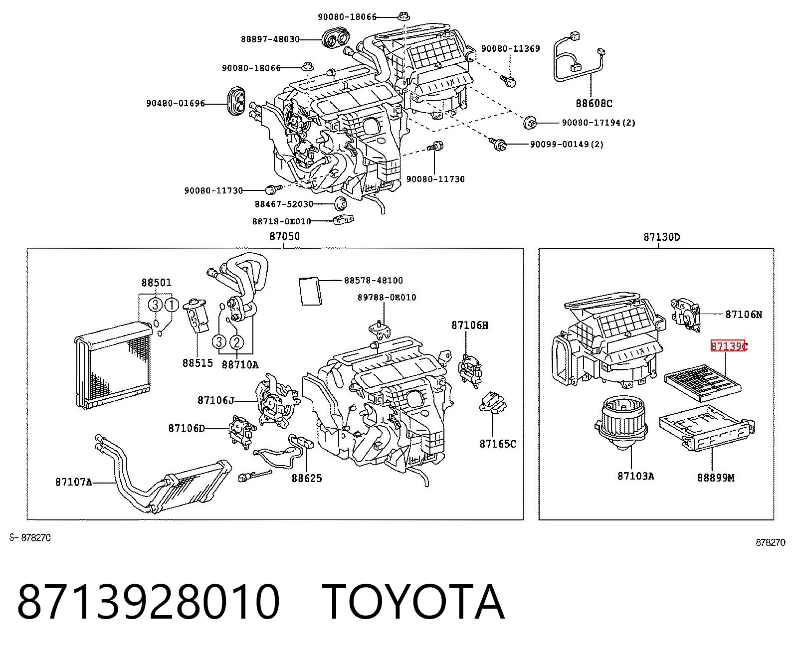 8713928010 Toyota Filtr kabiny