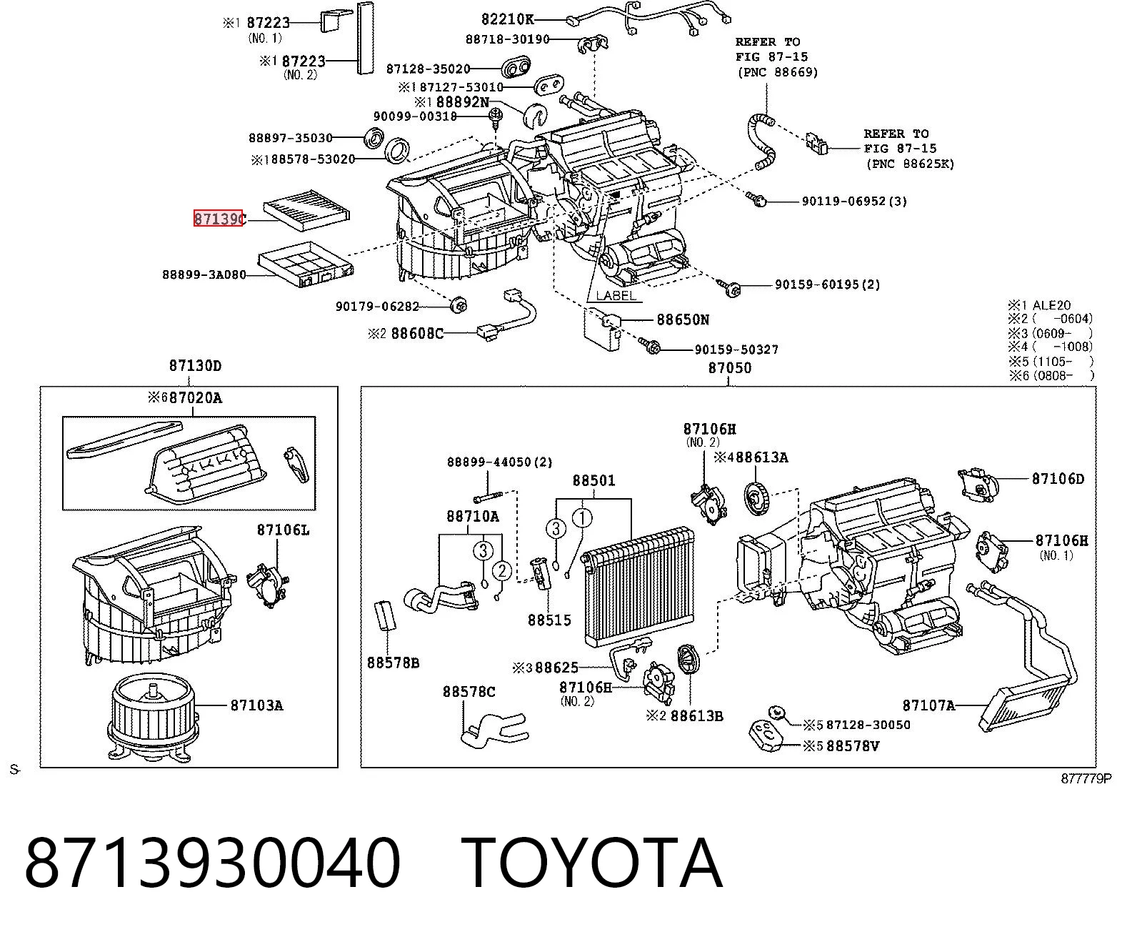 8713930040 Toyota Filtr kabiny