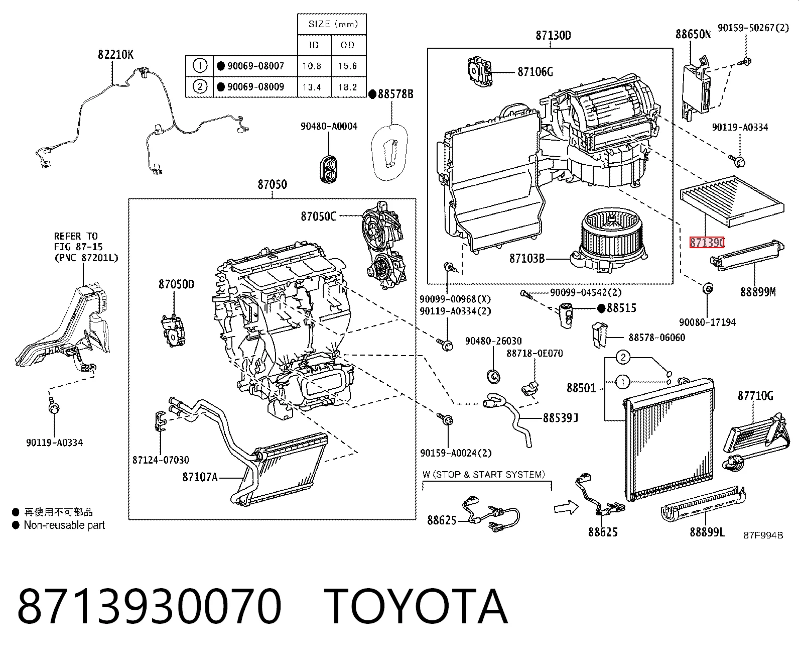 8713930070 Toyota Filtr kabiny