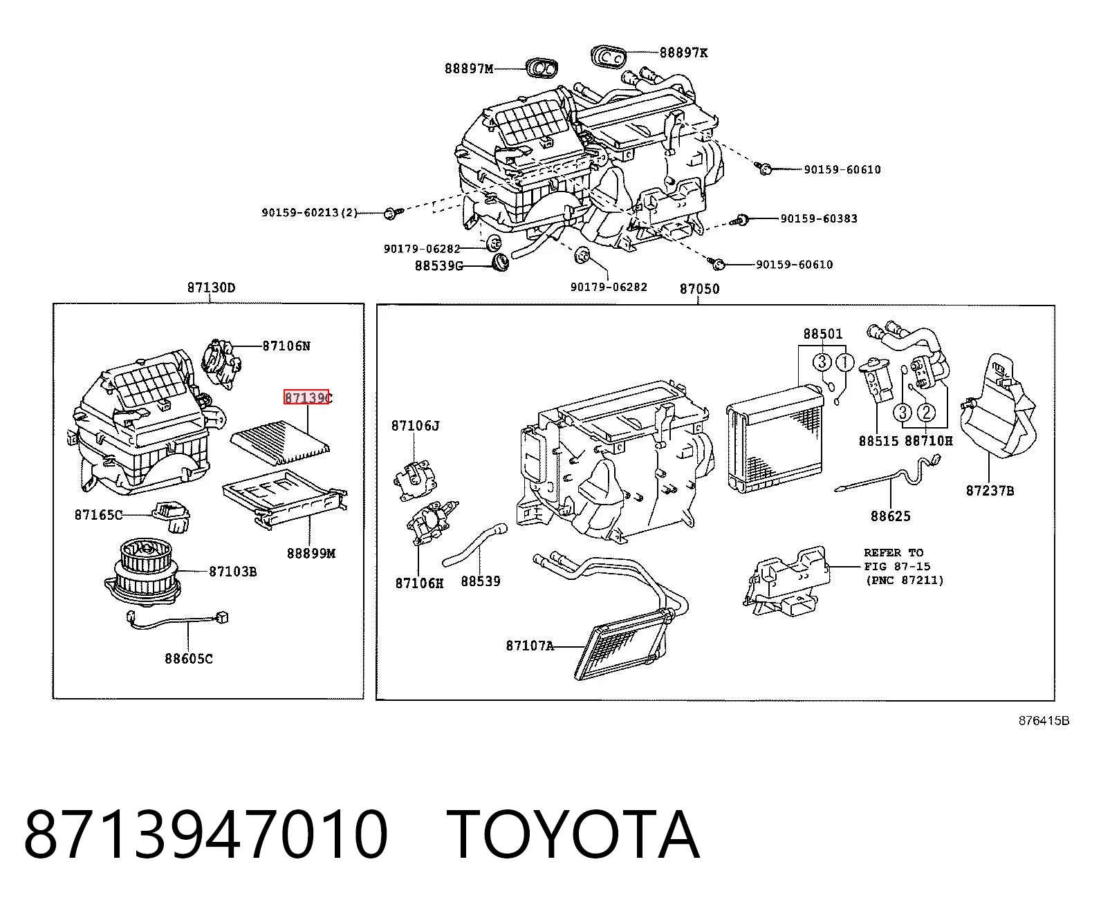 8713947010 Toyota Filtr kabiny