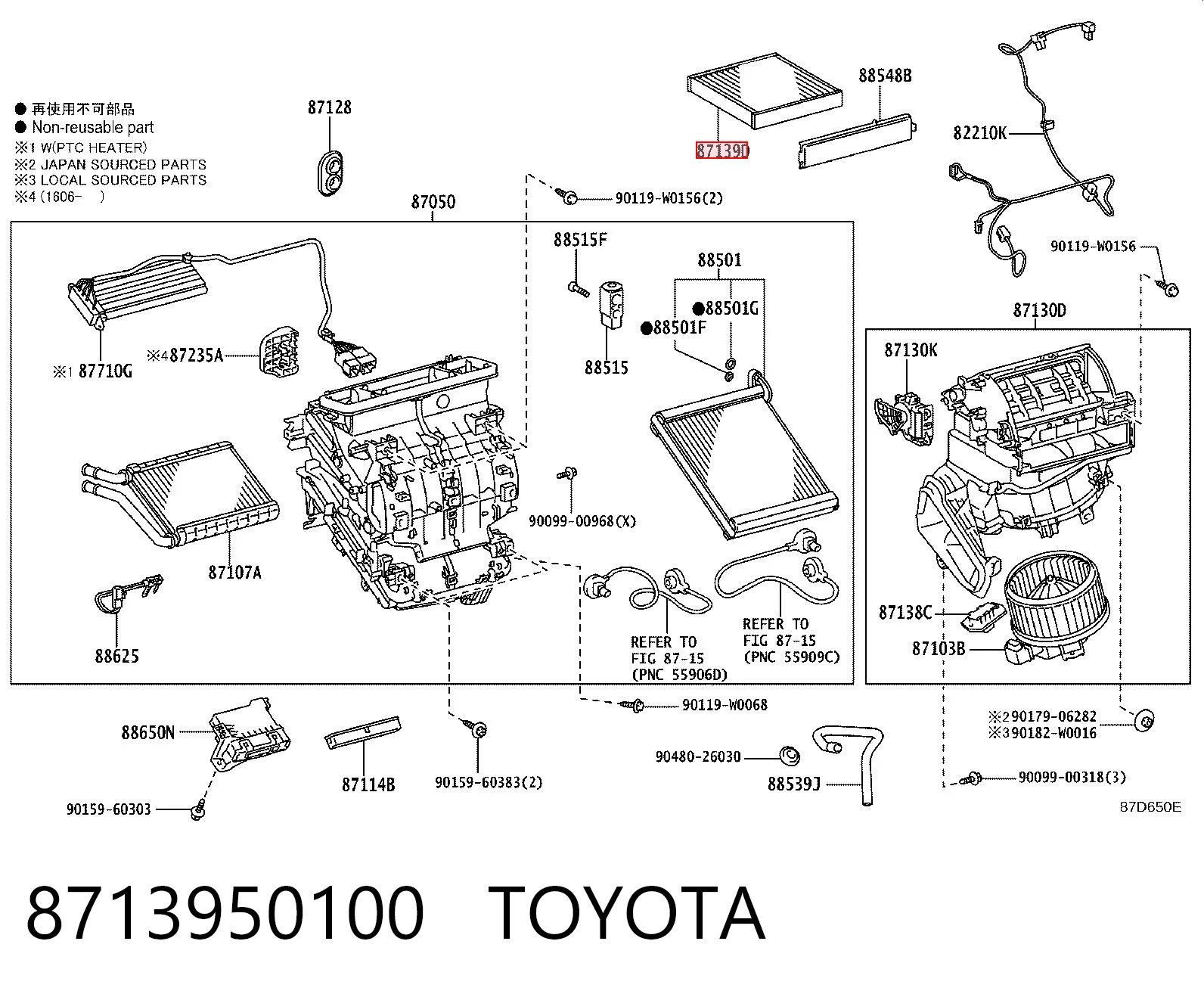 8713950100 Toyota Filtr kabiny