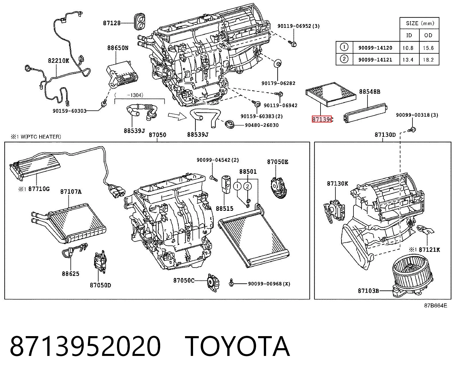 8713952020 Toyota Filtr kabiny