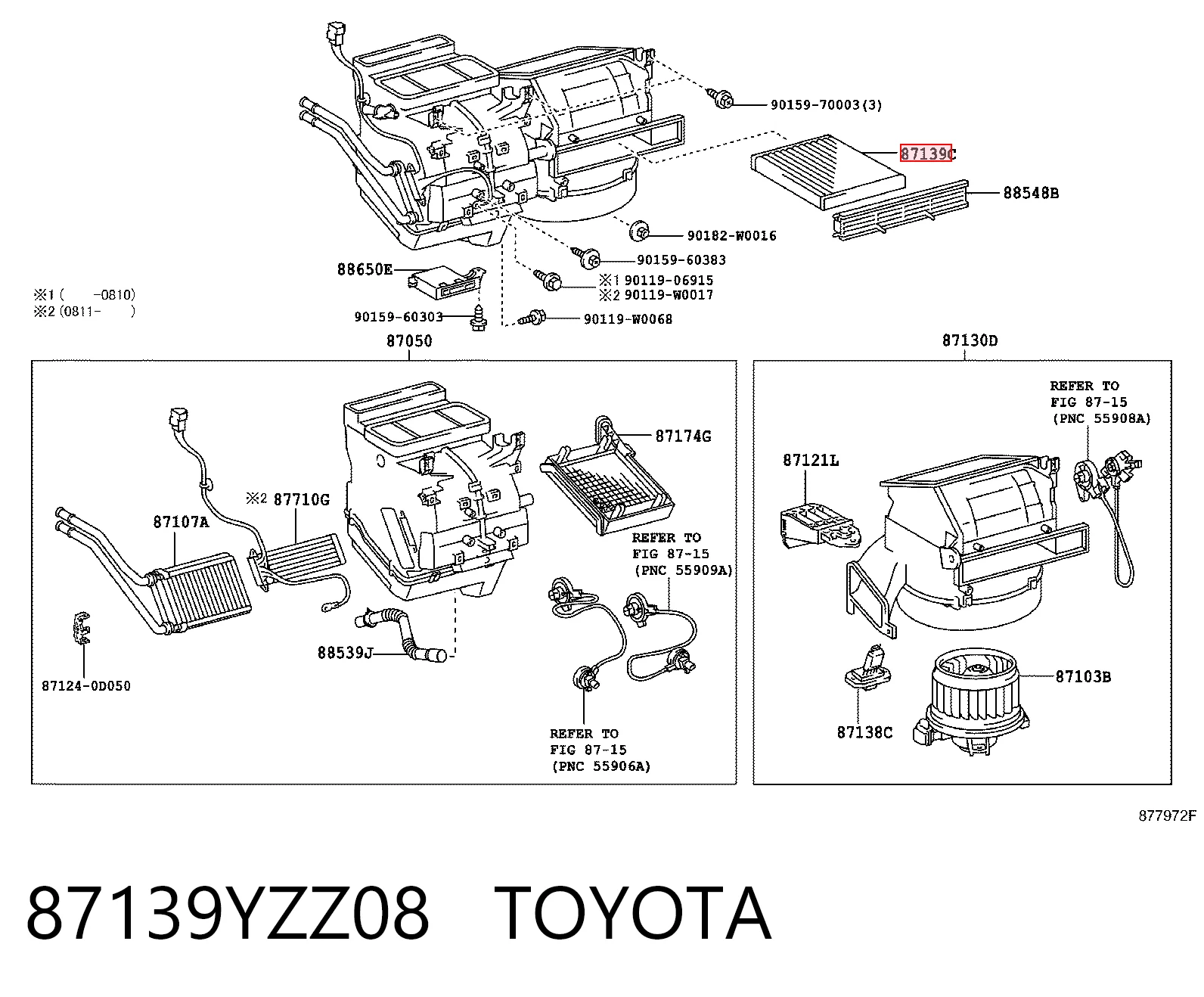 87139YZZ08 Toyota Filtr kabiny
