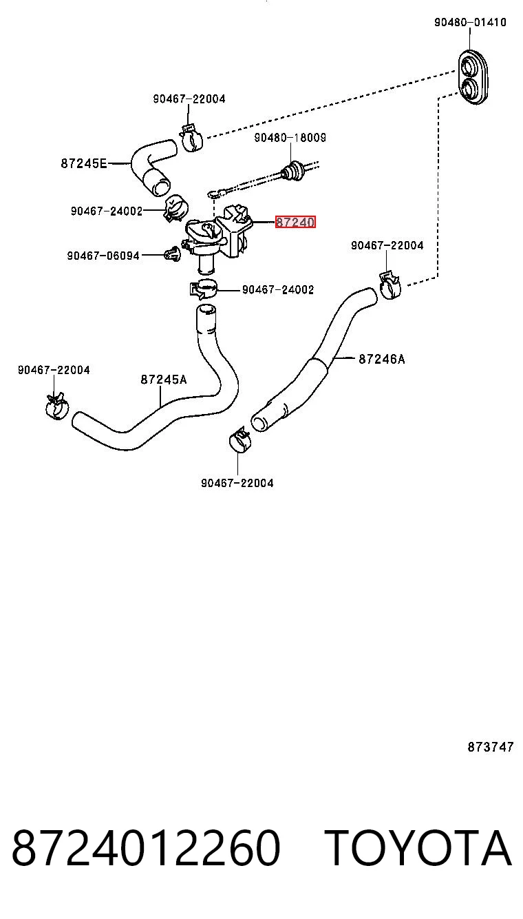 Zawór nagrzewnicy (ogrzewacza) do Toyota Corolla  E11