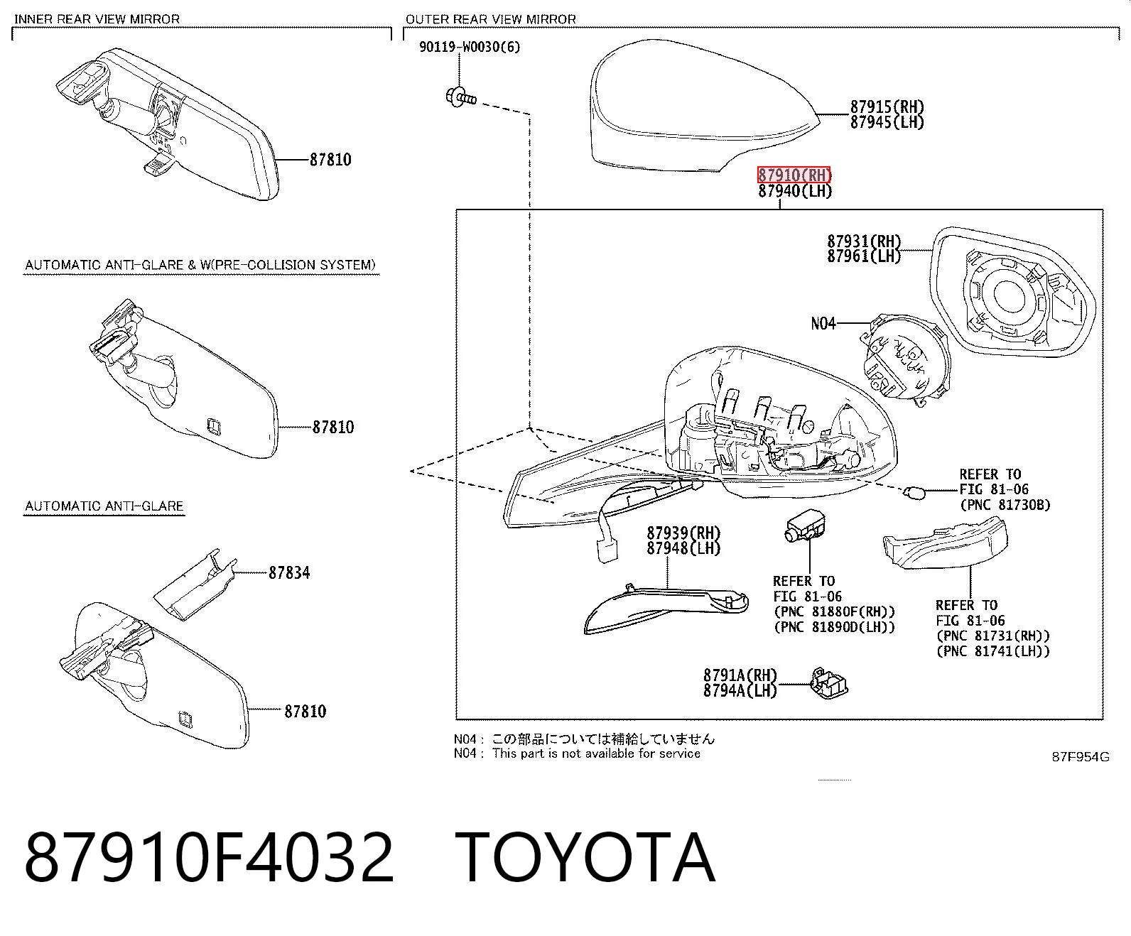 87910F4032 Toyota