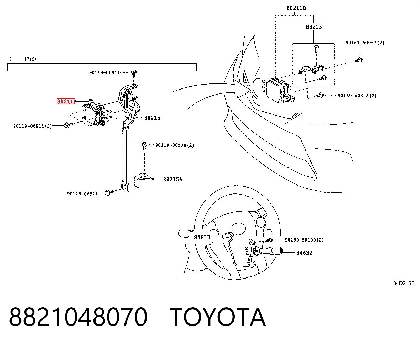 8821048070 Toyota Czujnik Radarowy odległości
