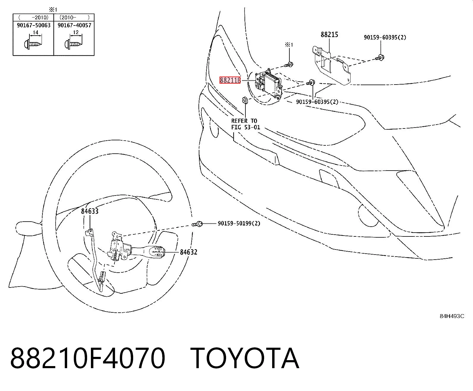 88210F4070 Toyota Czujnik Radarowy odległości