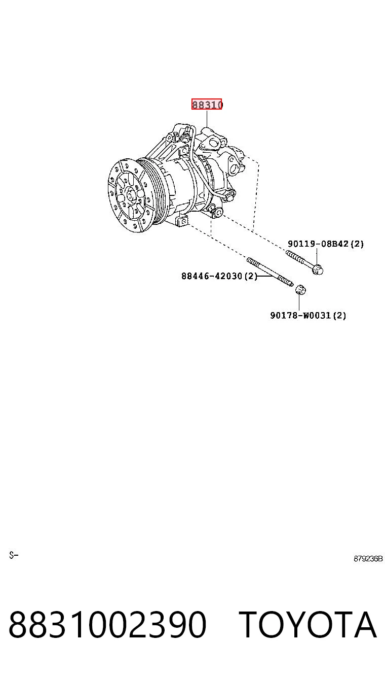 8831002390 Toyota Sprężarka klimatyzacji