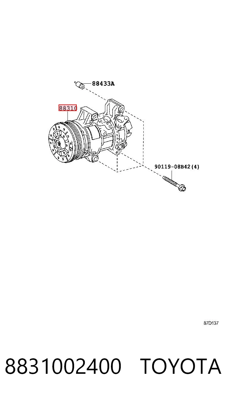 8831002400 Toyota Sprężarka klimatyzacji
