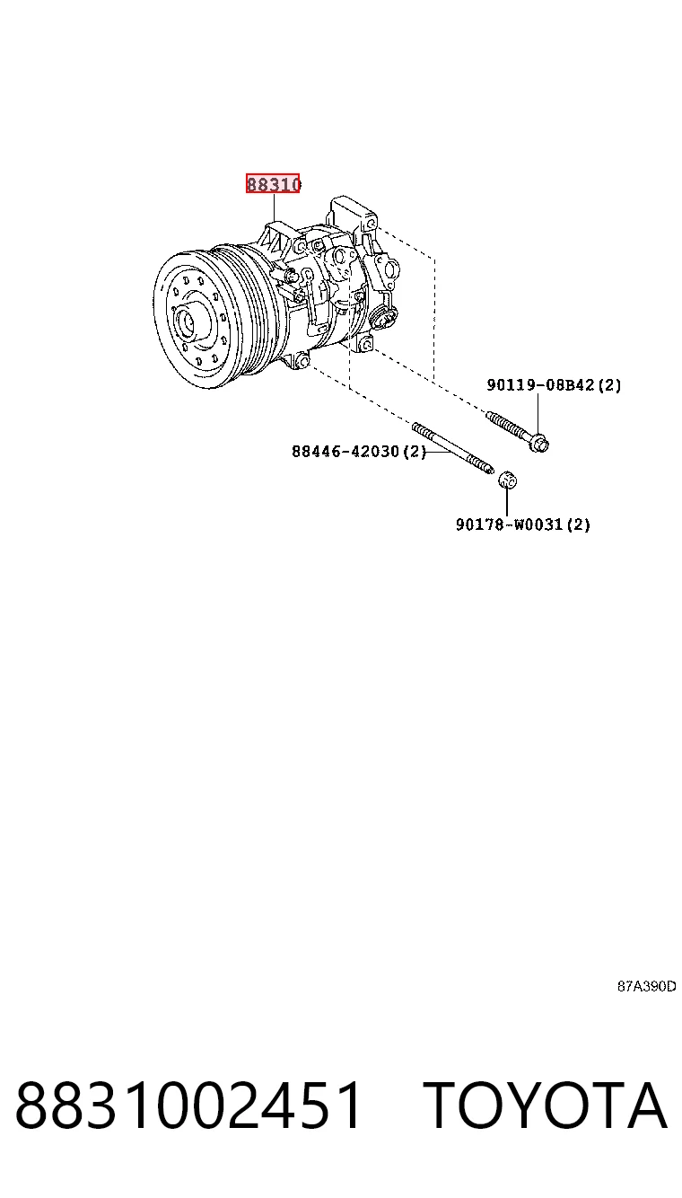 8831002451 Toyota Sprężarka klimatyzacji