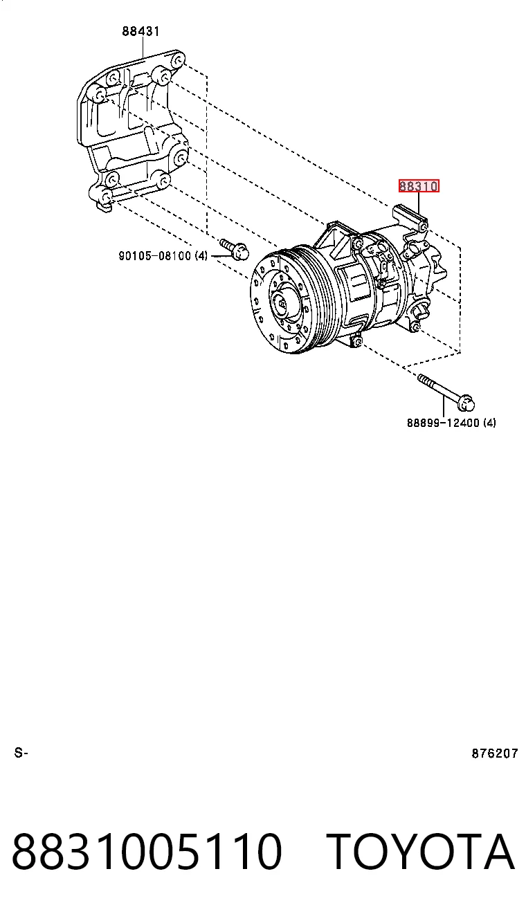 8831005110 Toyota Sprężarka klimatyzacji