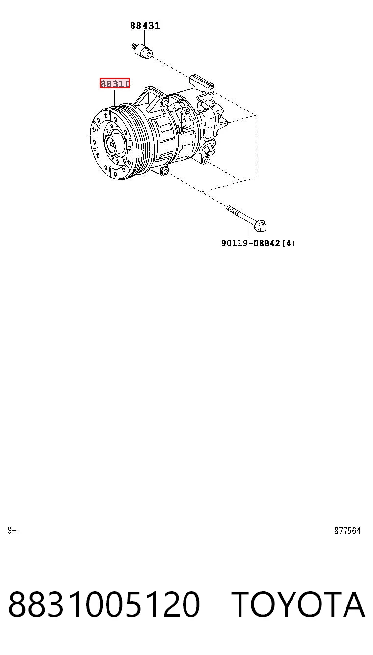 8831005120 Toyota Sprężarka klimatyzacji