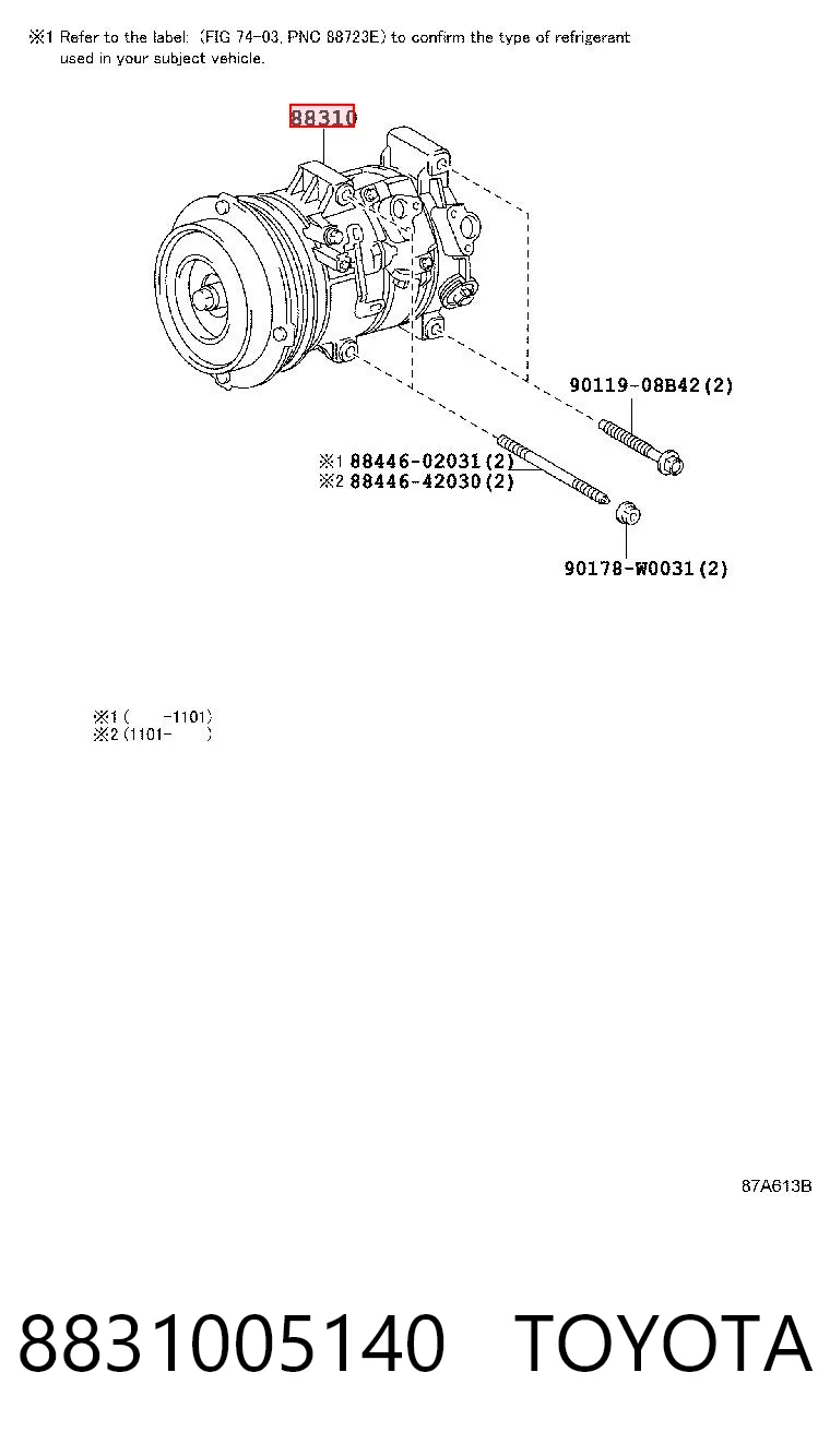 8831005140 Toyota Sprężarka klimatyzacji