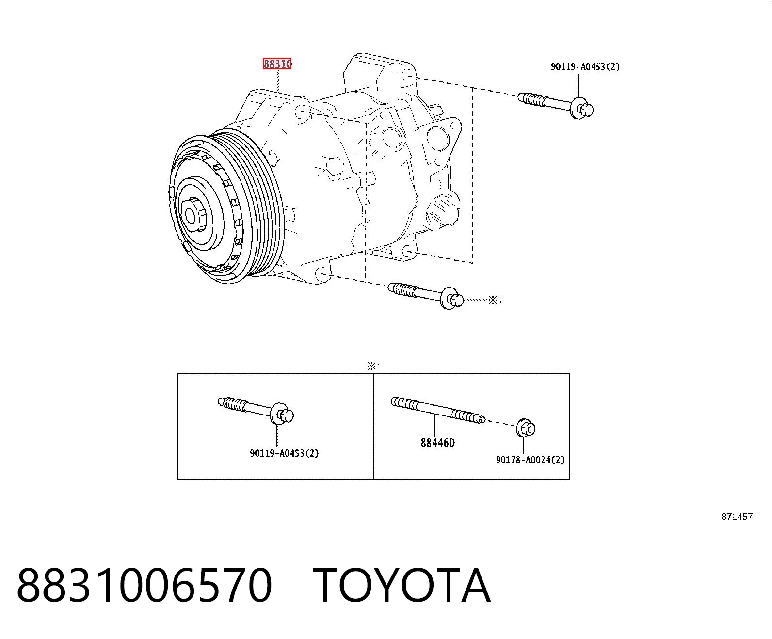 8831006570 Toyota Sprężarka klimatyzacji