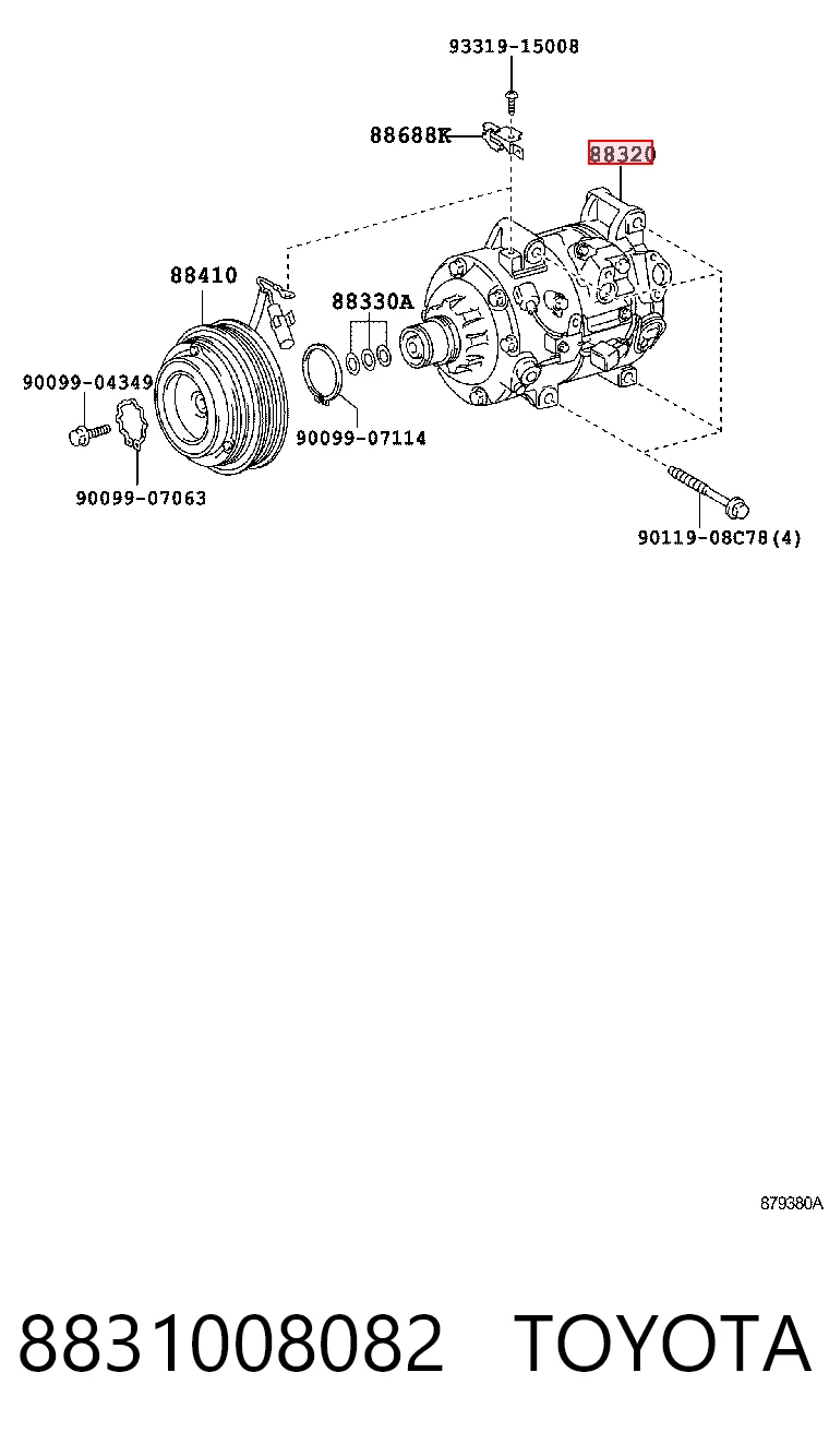 8831008082 Toyota Sprężarka klimatyzacji