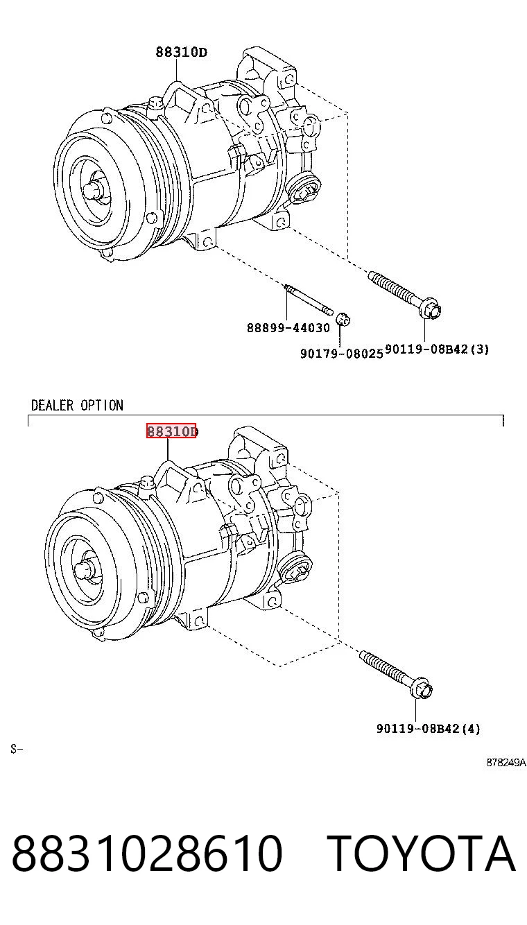 8831028610 Toyota Sprężarka klimatyzacji