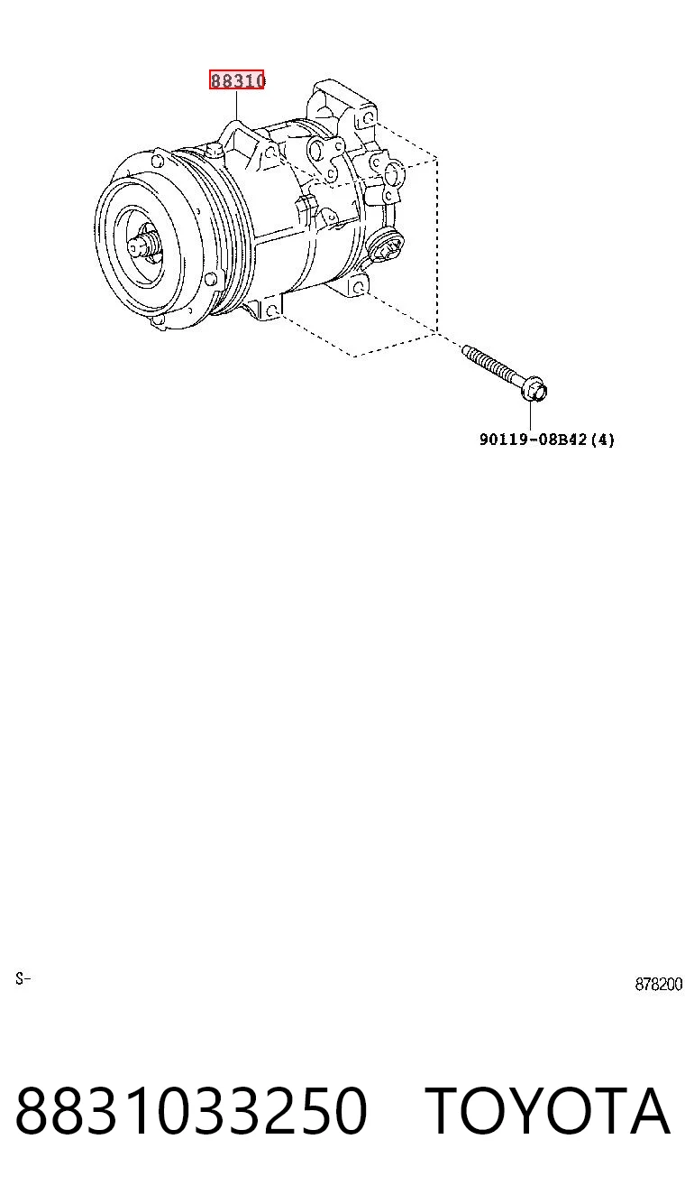 8831033250 Toyota Sprężarka klimatyzacji