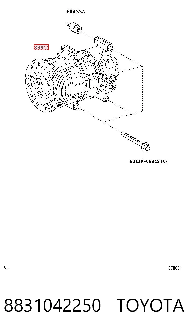 8831042250 Toyota Sprężarka klimatyzacji