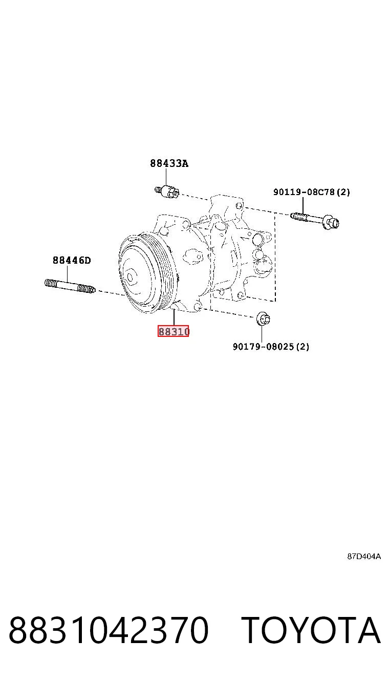 8831042370 Toyota Sprężarka klimatyzacji