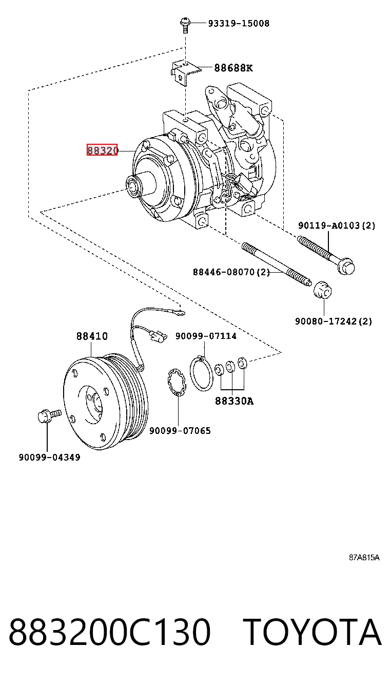 Sprężarka klimatyzacji do Toyota Tundra  K5, K6