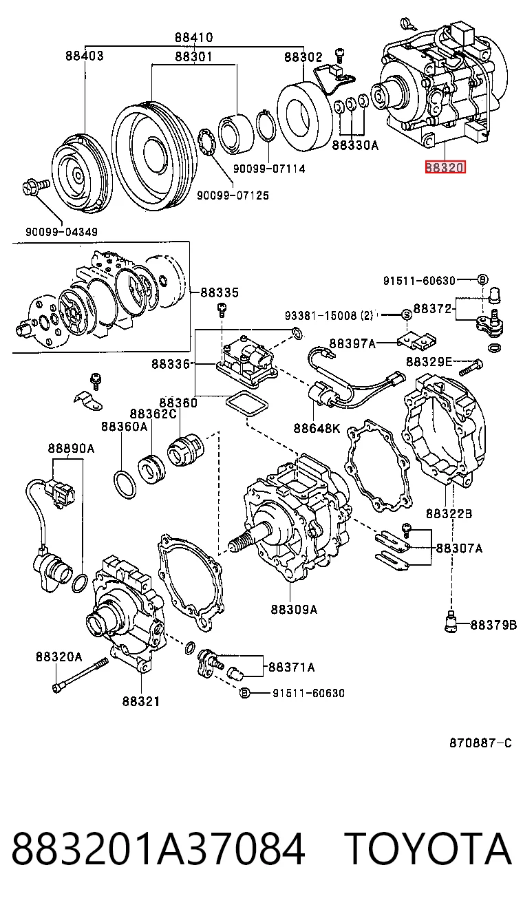 883201A37084 Toyota