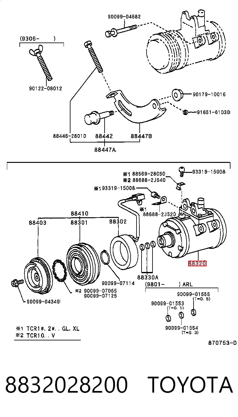 Sprężarka klimatyzacji Toyota 4 Runner SUV (N130) (1987 - 1996) cena, od 124,28 USD