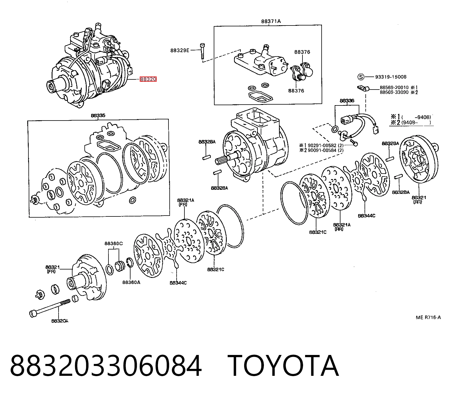 Do koszyka Sprężarka klimatyzacji Toyota Carina E T19