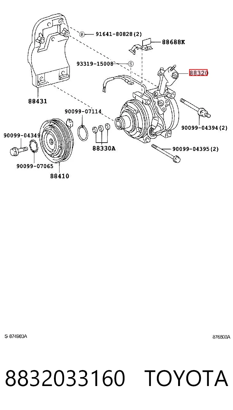 Do koszyka Sprężarka klimatyzacji Toyota Camry IV V20