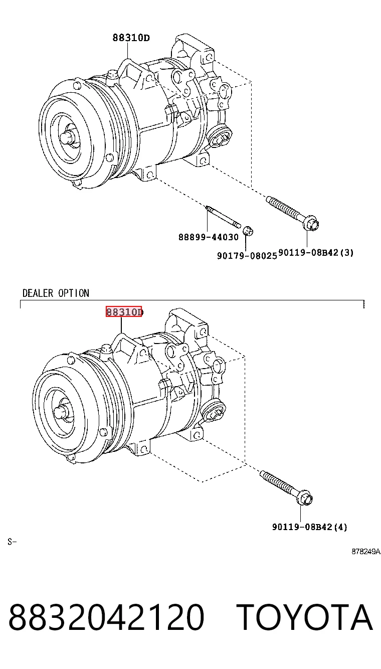 8832042120 Toyota Sprężarka klimatyzacji