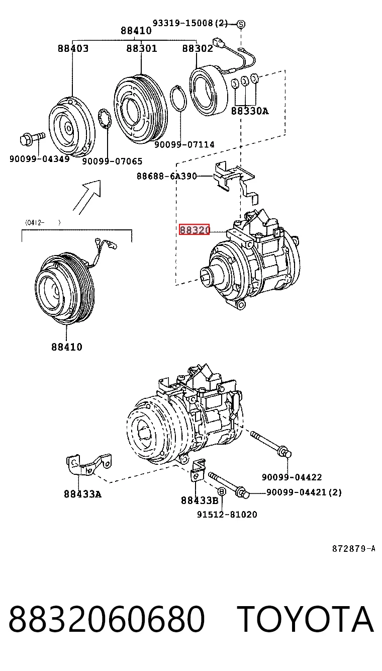 Do koszyka Sprężarka klimatyzacji Toyota Land Cruiser 100 J10