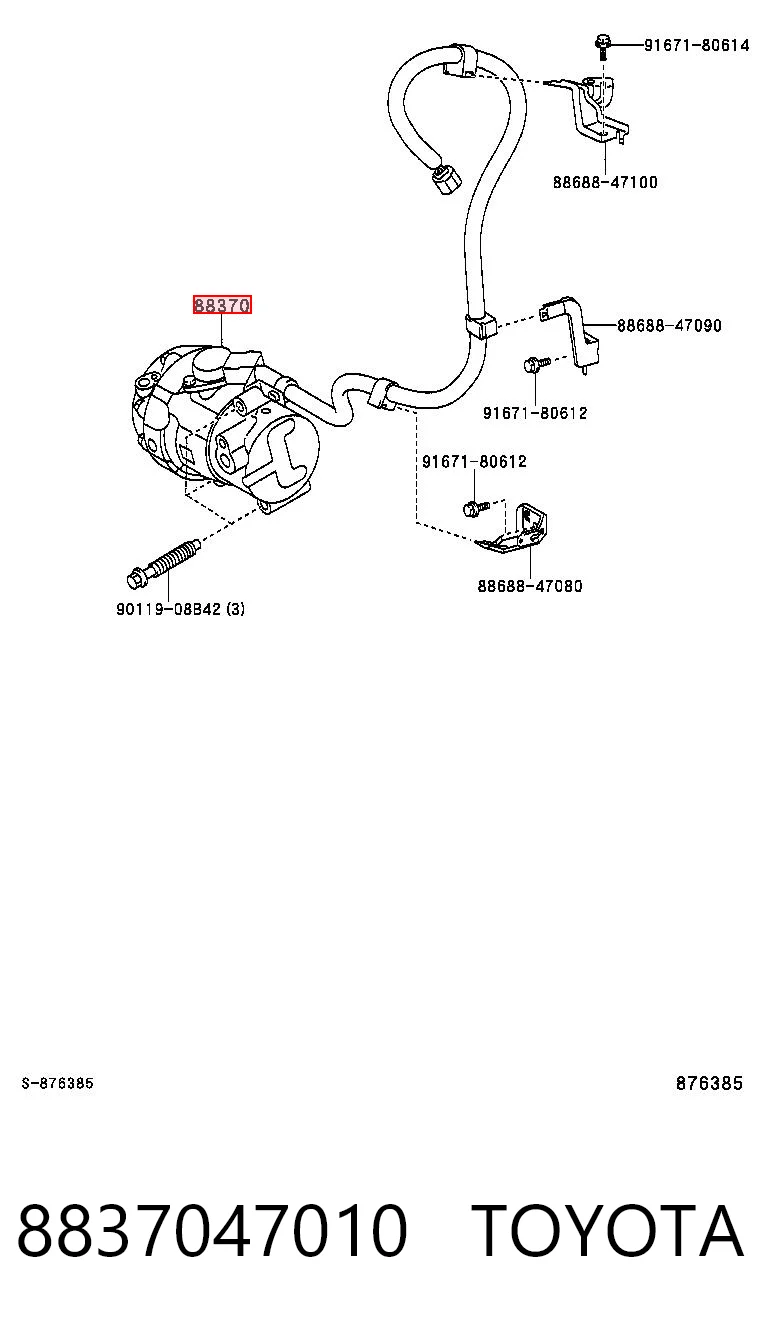 8837047010 Toyota Sprężarka klimatyzacji
