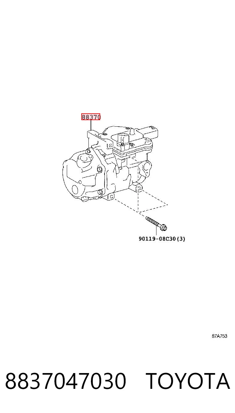 8837047030 Toyota Sprężarka klimatyzacji