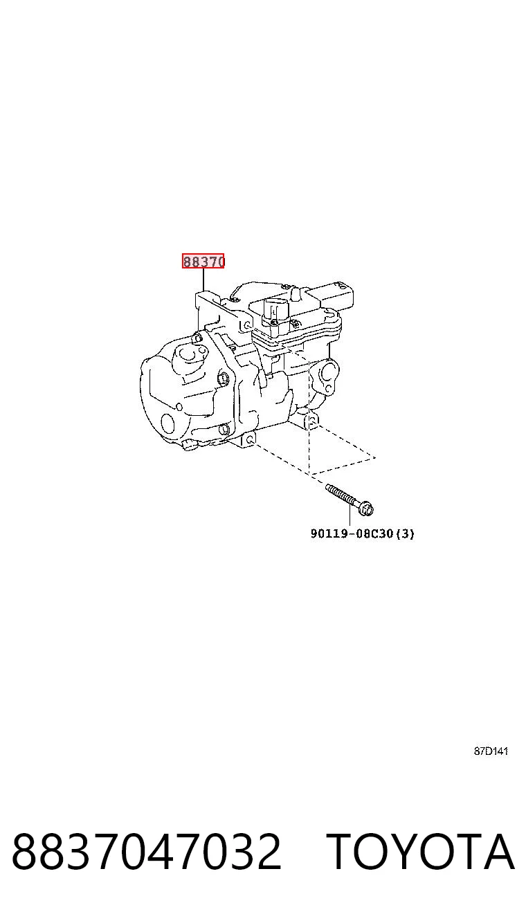 8837047032 Toyota Sprężarka klimatyzacji