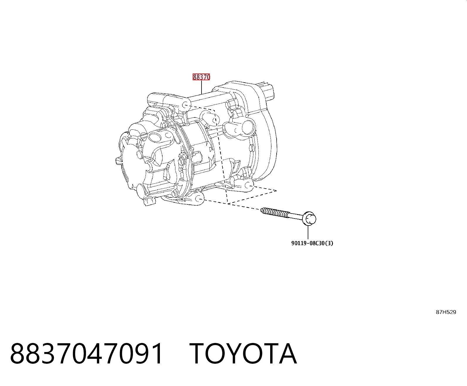 Sprężarka klimatyzacji Toyota C-HR 