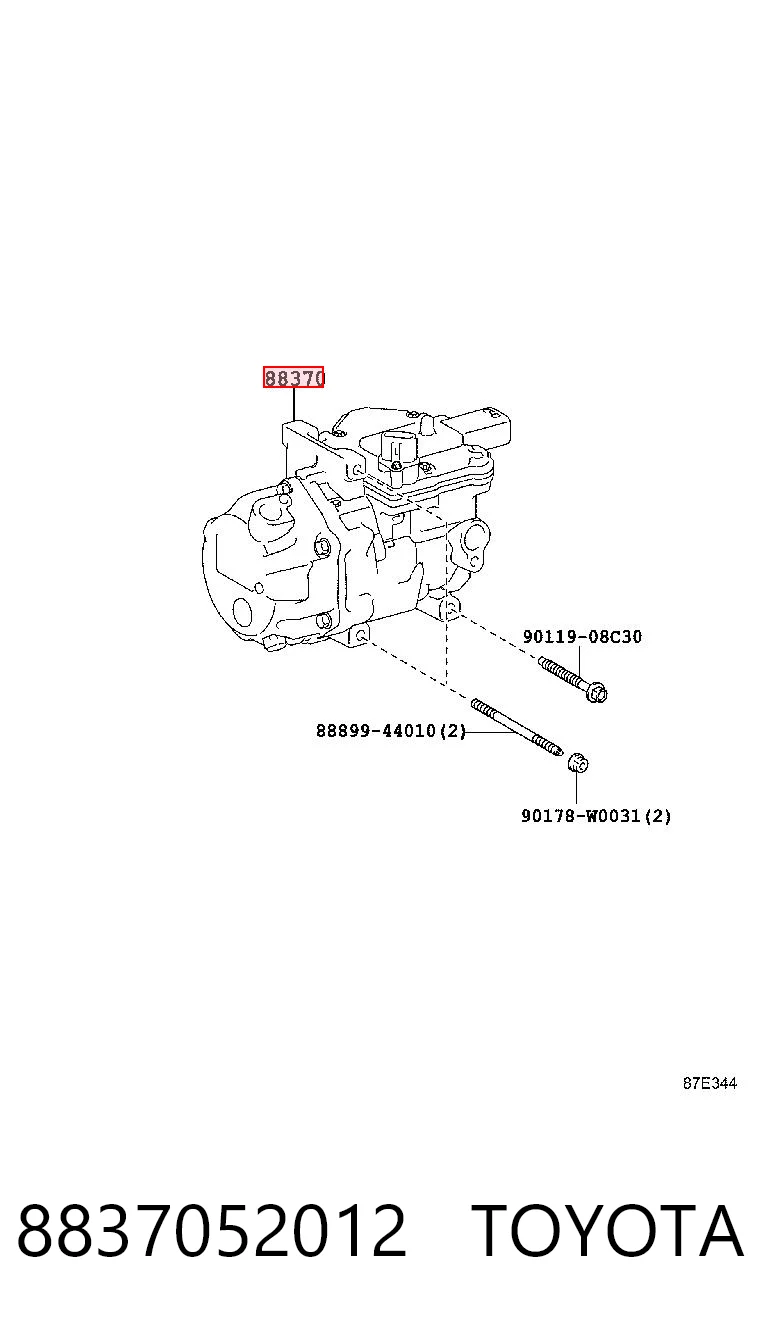 8837052012 Toyota Sprężarka klimatyzacji