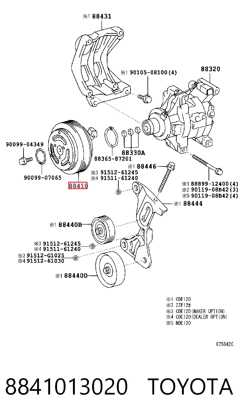  Sprężarka klimatyzacji Toyota Corolla 