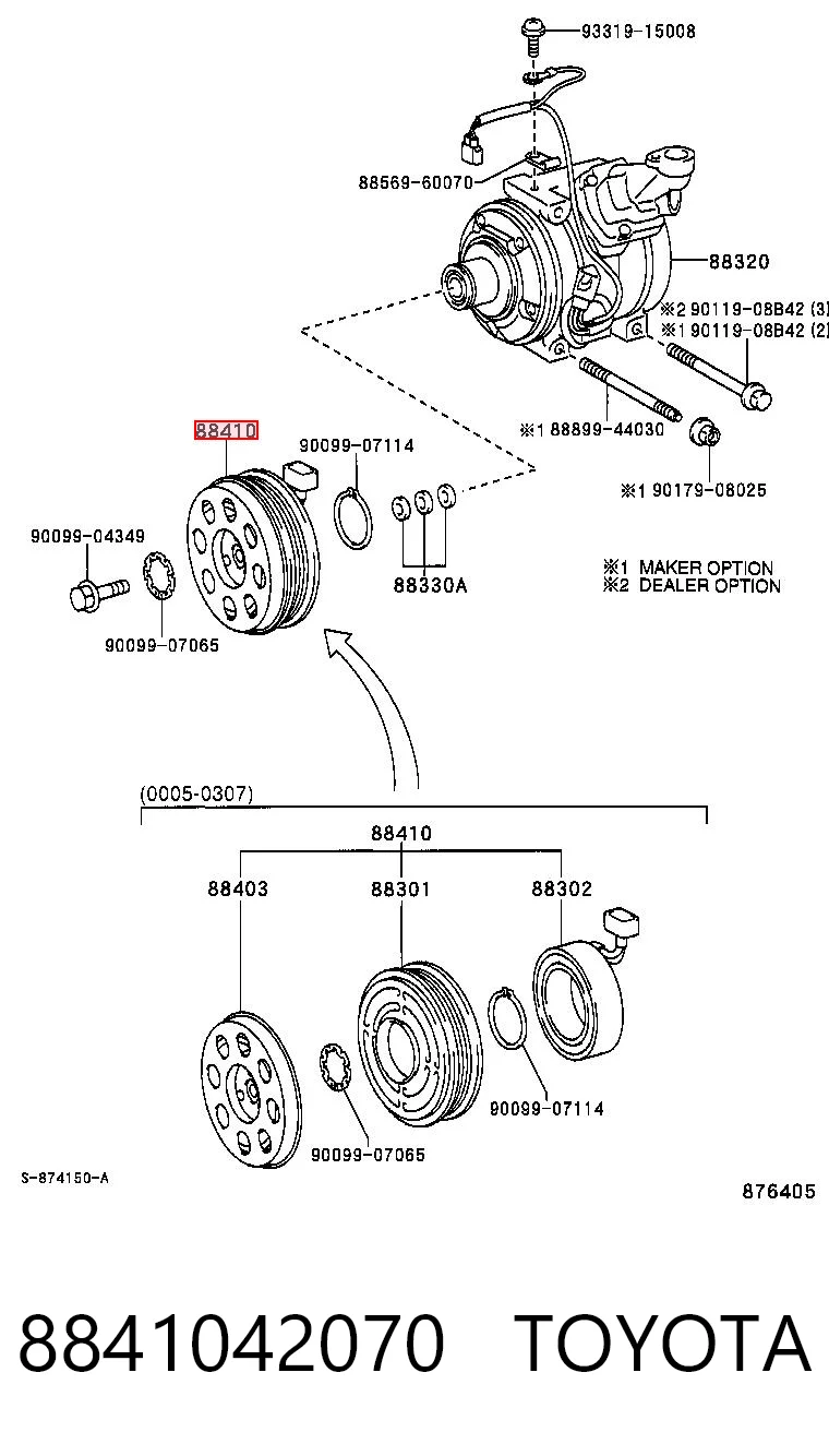 8841042070 Toyota Sprężarka klimatyzacji