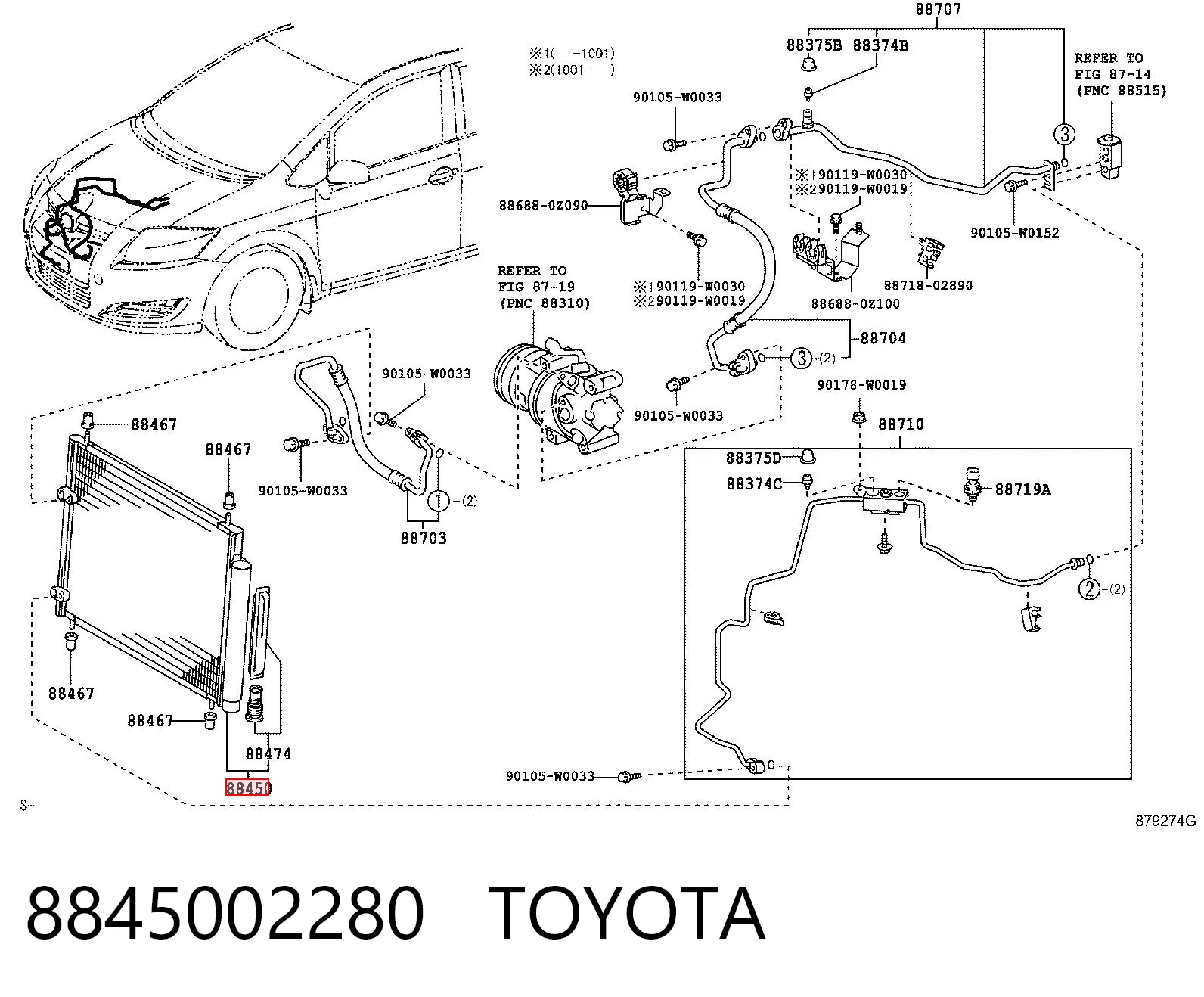 Chłodnica klimatyzacji Toyota Avensis III sedana (T27) (2008 - 2018) cena, od 99,96 USD