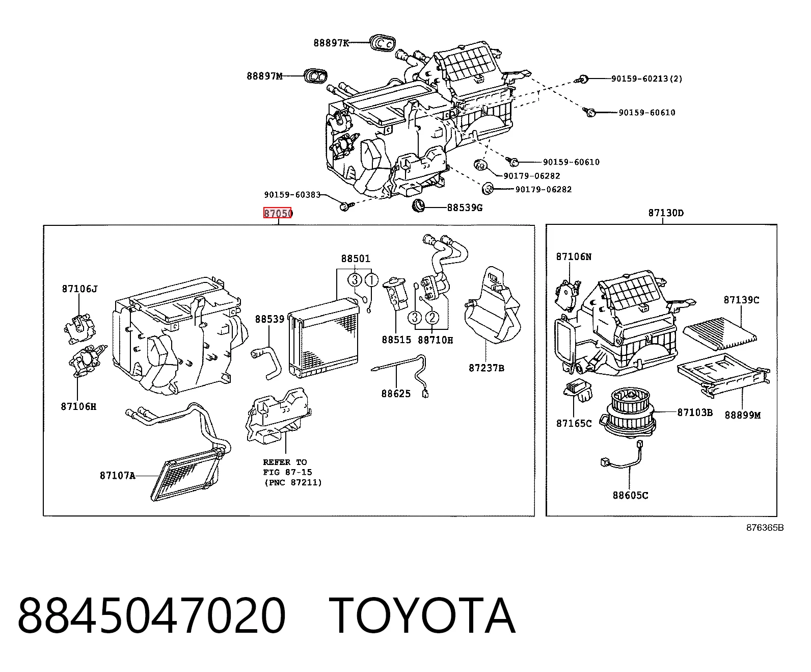 8845047020 Toyota Chłodnica klimatyzacji