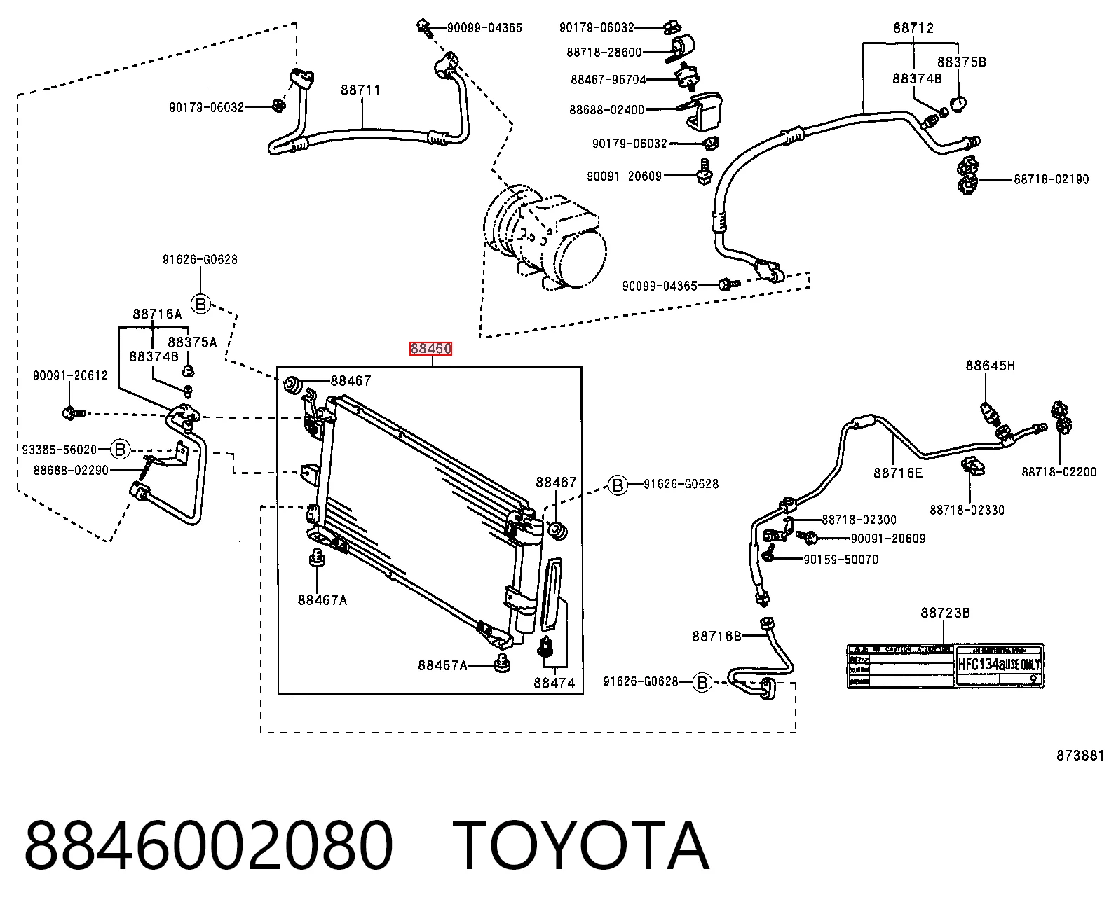  Chłodnica klimatyzacji Toyota Corolla 