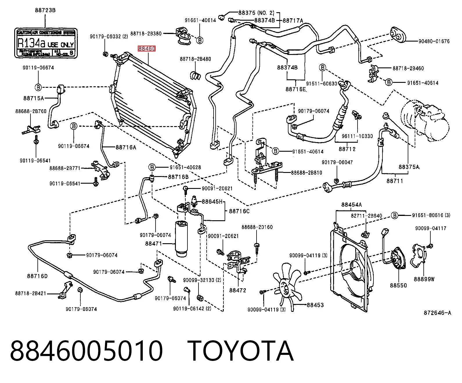 Chłodnica klimatyzacji do Toyota Carina E T19