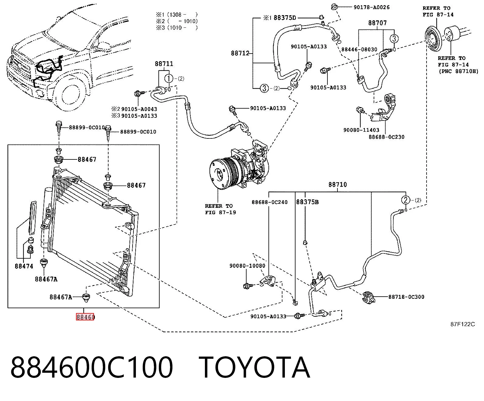 Chłodnica klimatyzacji do Toyota Sequoia  K6