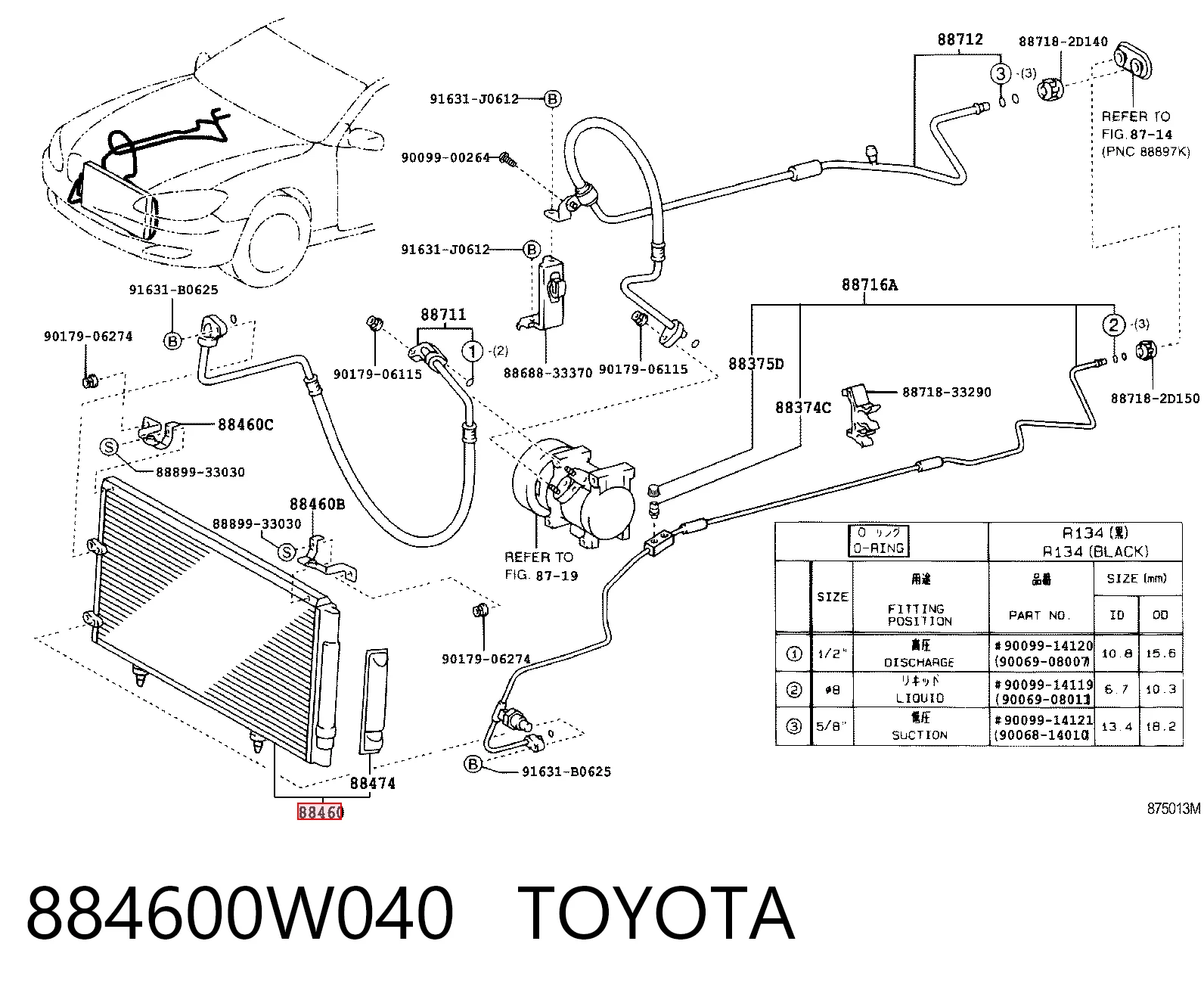 Chłodnica klimatyzacji do Toyota Camry V V30