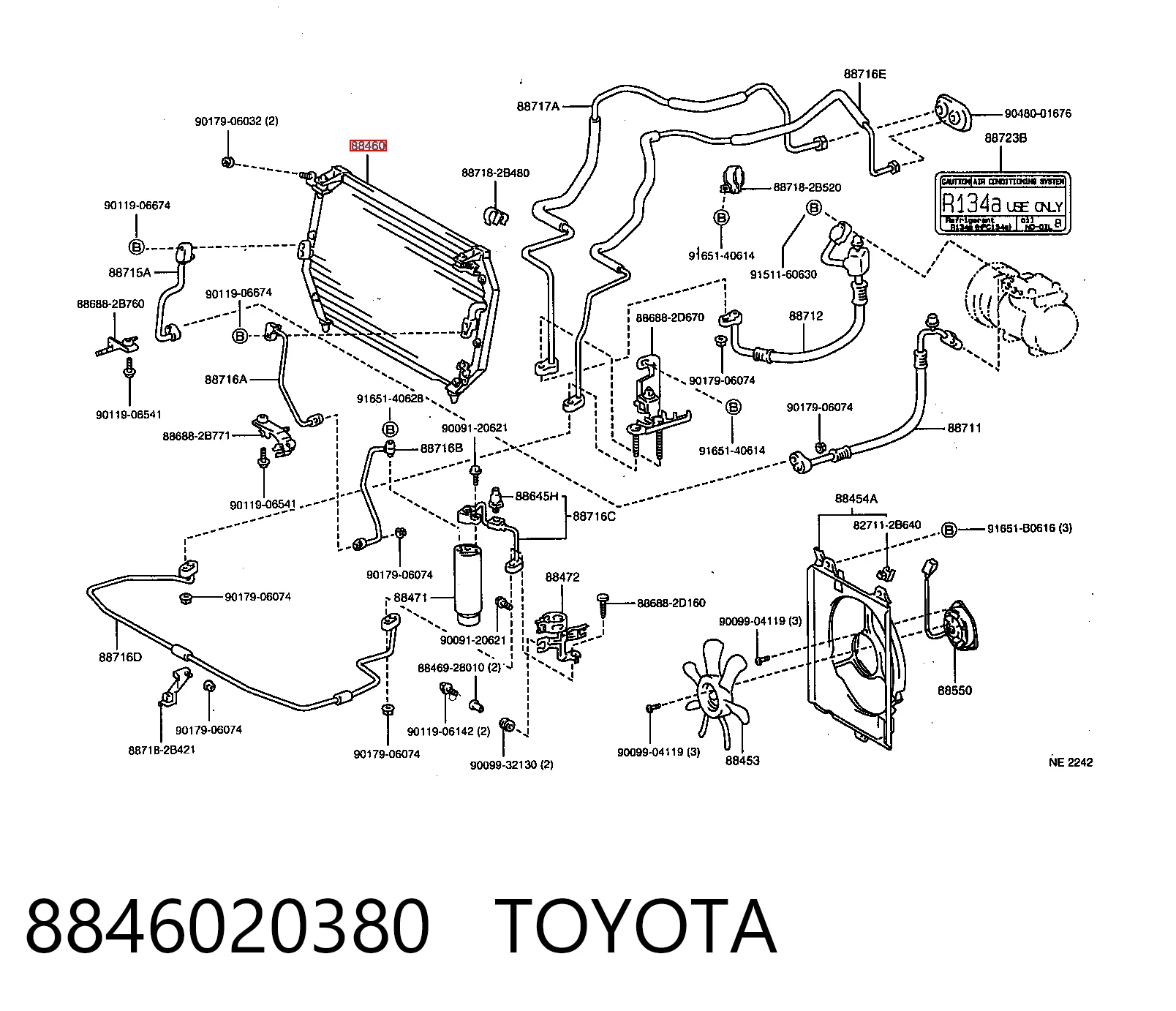 Chłodnica klimatyzacji Toyota Carina E