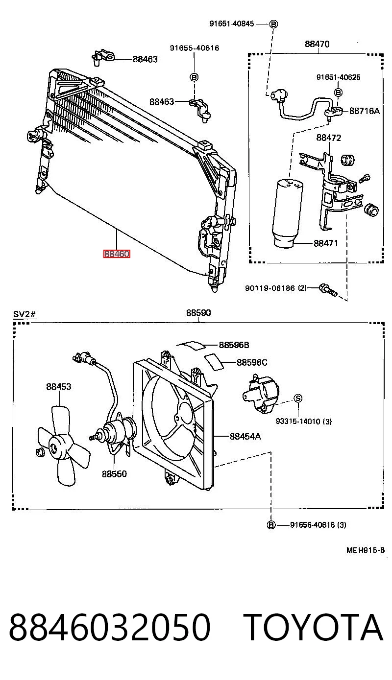 Chłodnica klimatyzacji do Toyota Camry II V2