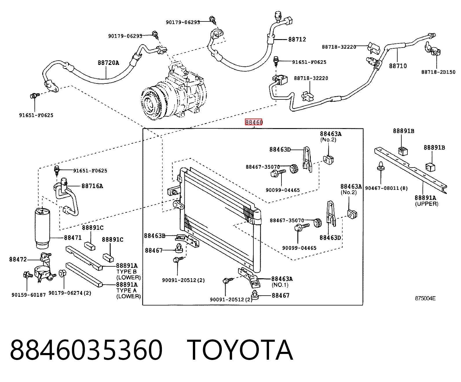 Chłodnica klimatyzacji do Toyota Hilux  N
