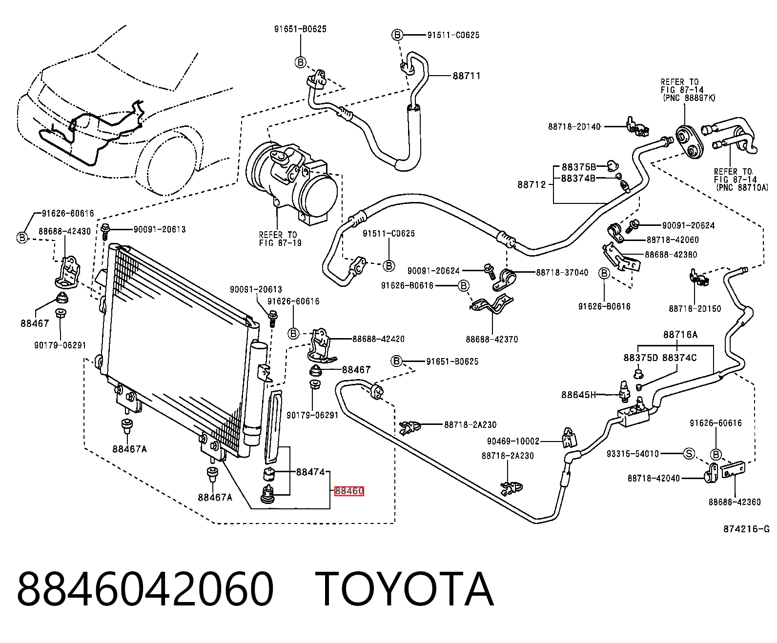  Chłodnica klimatyzacji Toyota RAV4 2